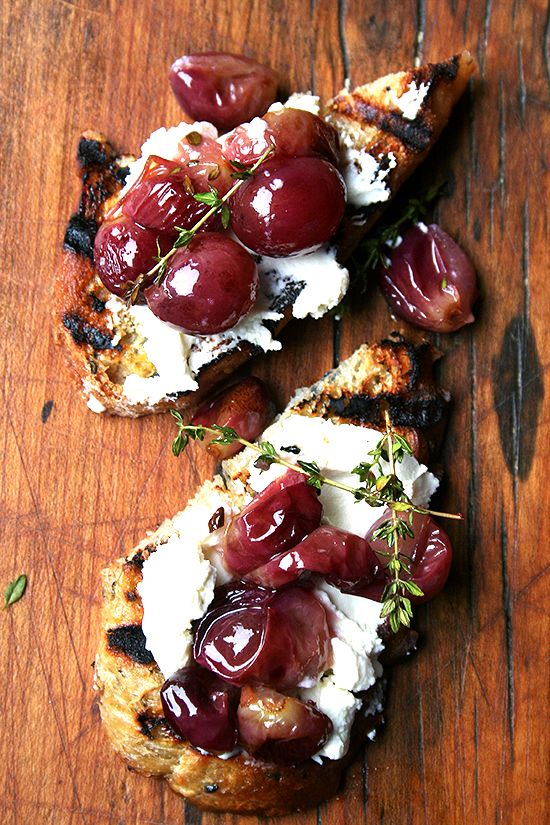Versatile Roasted Grapes: Thyme, Ricotta, Grilled Bread Ideas
